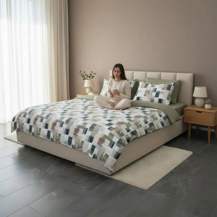 Lenjerie Cotton Pro reversibilă, Sage Rhythm – imagine 3