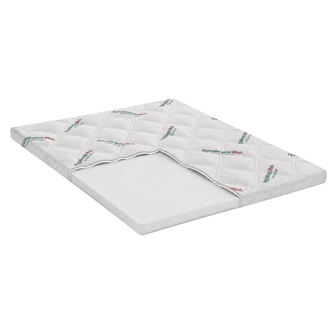 Topper hypoallergenicmed antibacterial de 7 cm cu husa detasabila si elastice