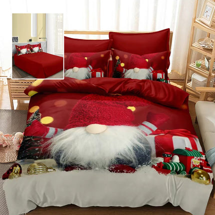 Lenjerie de pat Finet 3D de Crăciun, 6 piese – imagine 1